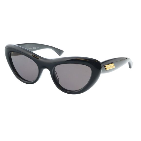 Bottega Veneta BV1282S-001 Black Oval Cat-Eye Sunglasses